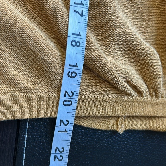 Bash Lony Vest Cardigan Knit Cropped Button Back Women's Mustard Top US 4 - Picture 14 of 15